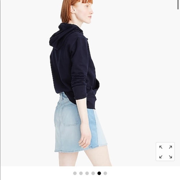 J.Crew Women's Blue Two Tone Denim Skirt - Picture 3 of 7